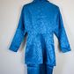 Vintage 80s Norma Kamali Brocade Dress- Vivid Blue