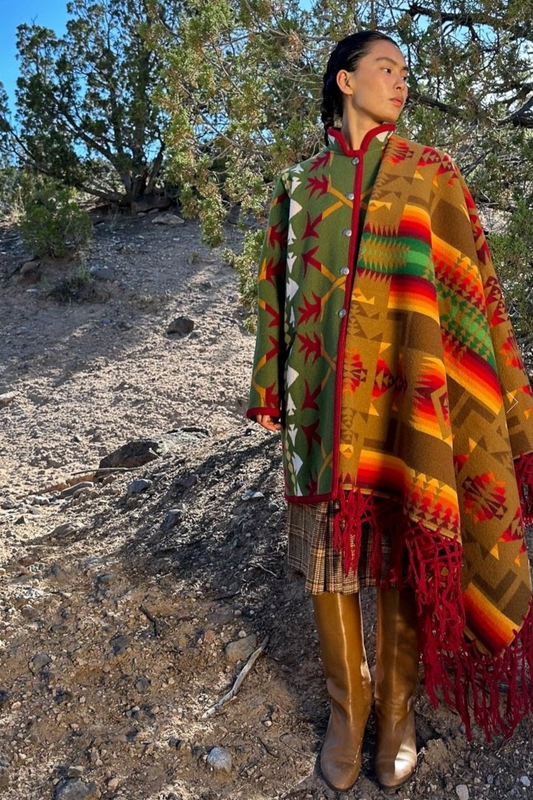 Vintage Pendleton Shawl Blanket