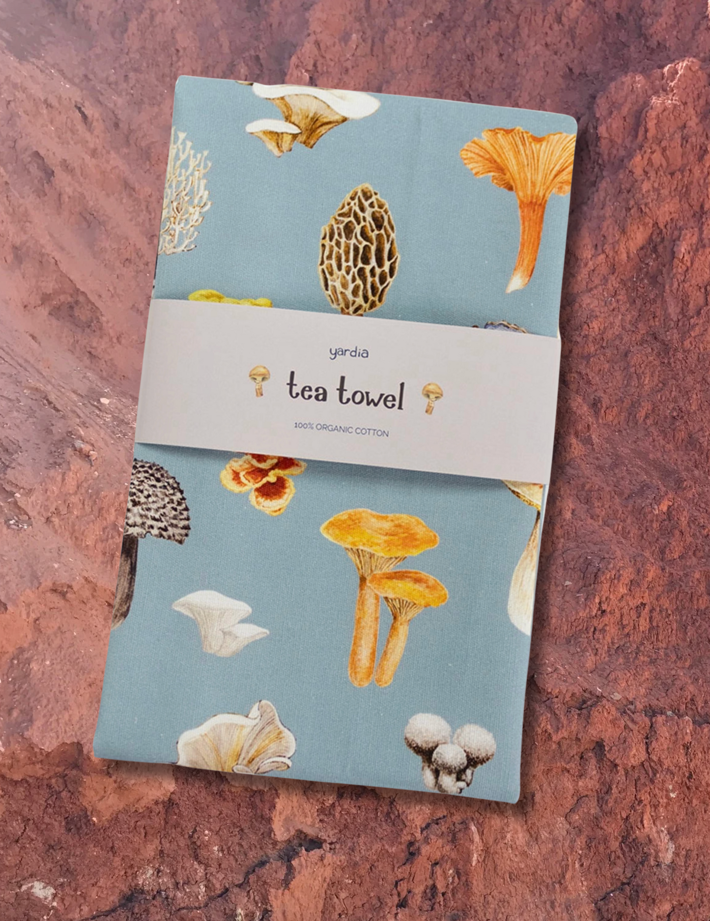 Yardia Mushroom Sponge Cloth - Mushroom Tea Towel - Organic Cotton Kitchen Towel