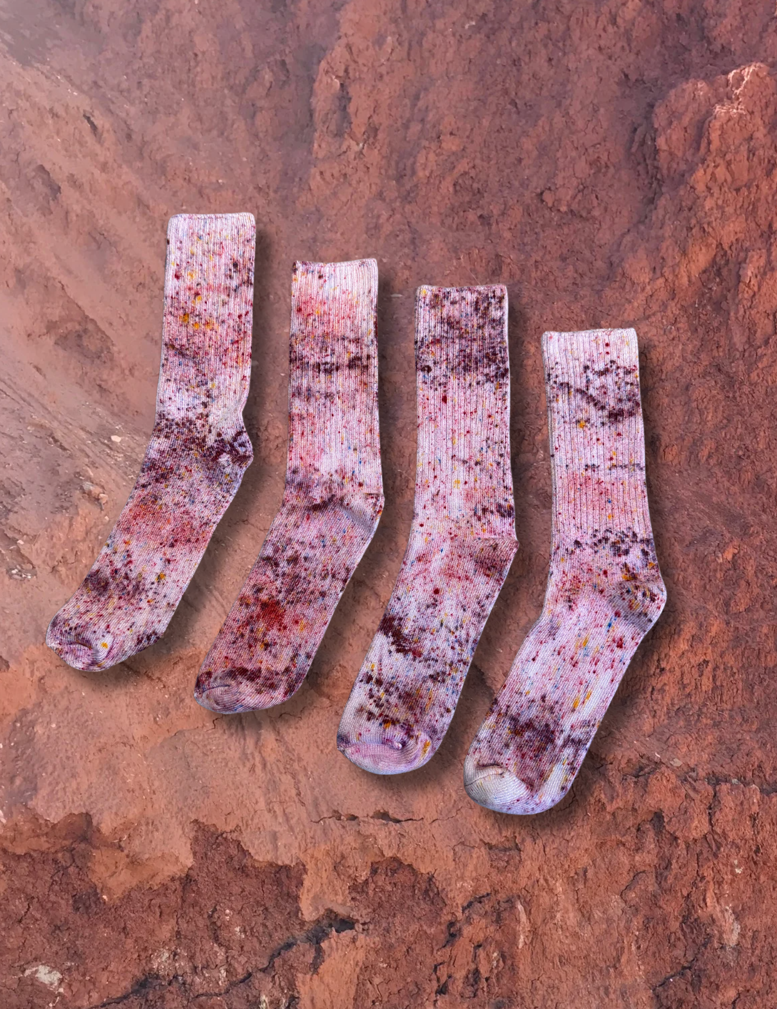 Limited Edition Hand Dyed Softest Socks- Sunset Pink