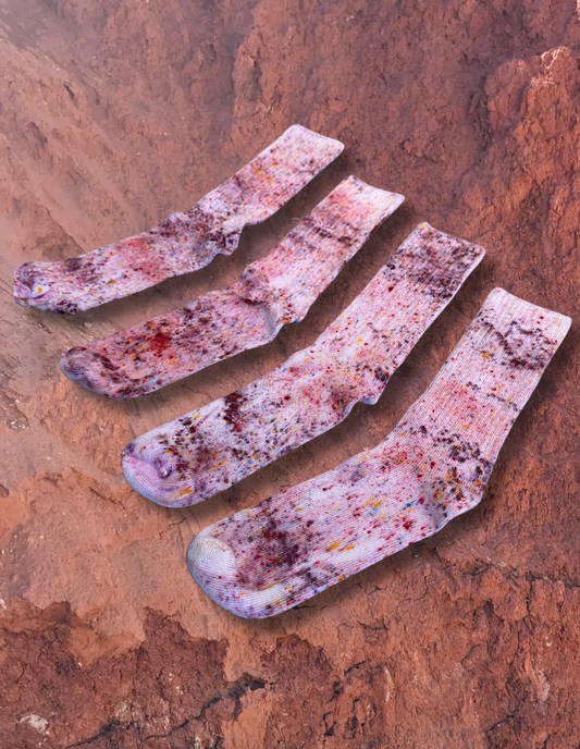 Limited Edition Hand Dyed Softest Socks- Sunset Pink