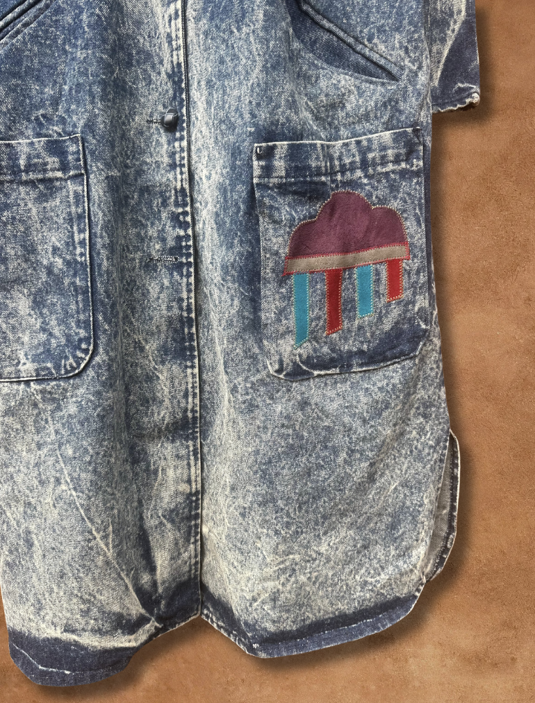 Vintage 80s Acid Wash Southwest Duster