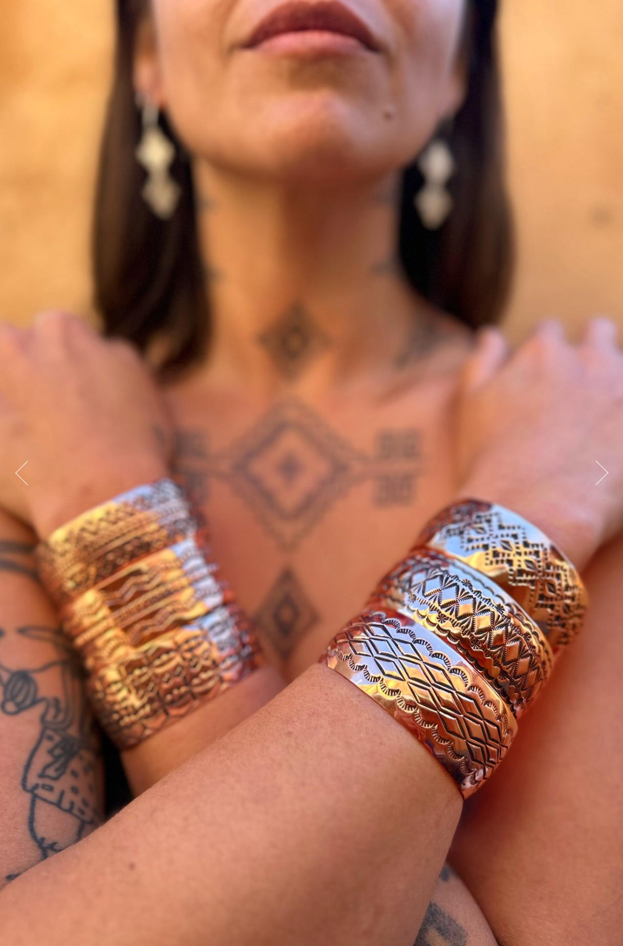 Navajo Made Copper Cuffs by Diné Artist Dalton Arviso