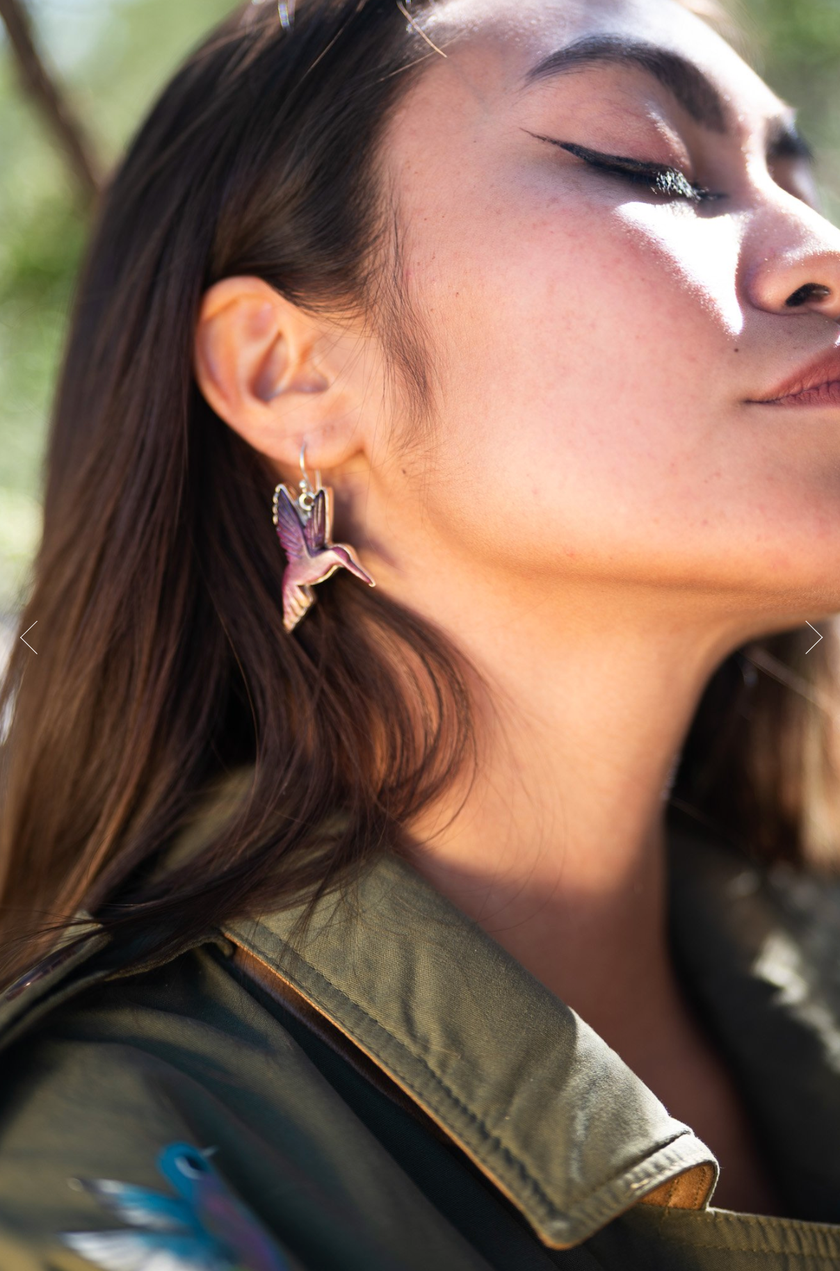 HummingBird(Dá’itii’hi’) Earrings - Fireweed