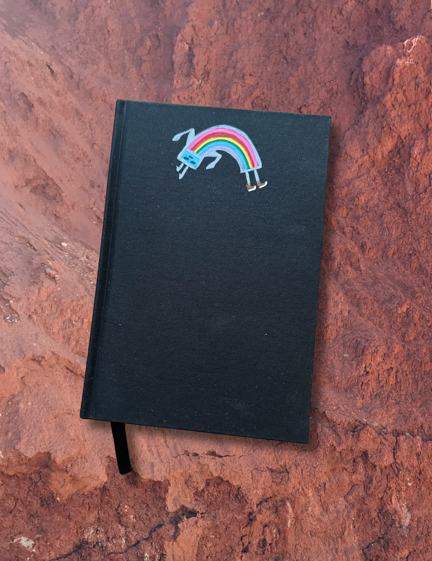 Hand Painted Yeii’bí’cheíí Nástíí’liid(Rainbow Spirit) Essential Linen Journals by Diné Artist Emily Jacket