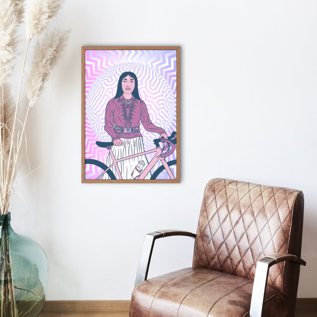 "Power" Risograph Print by Diné Artist Vanessa Bowen